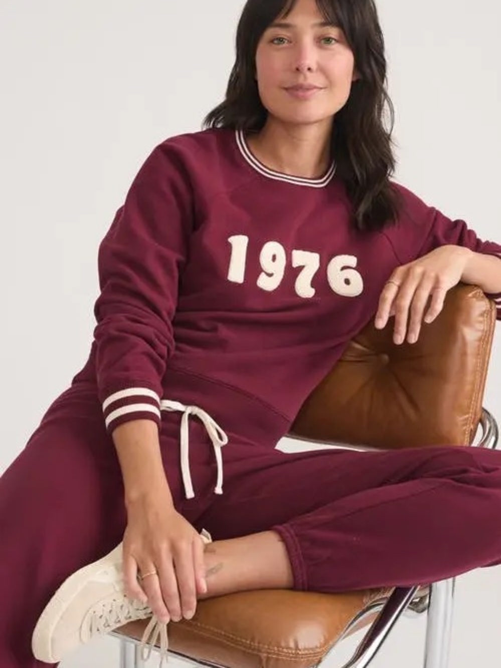 Marine Layer Burgundy '1976' Sweatshirt